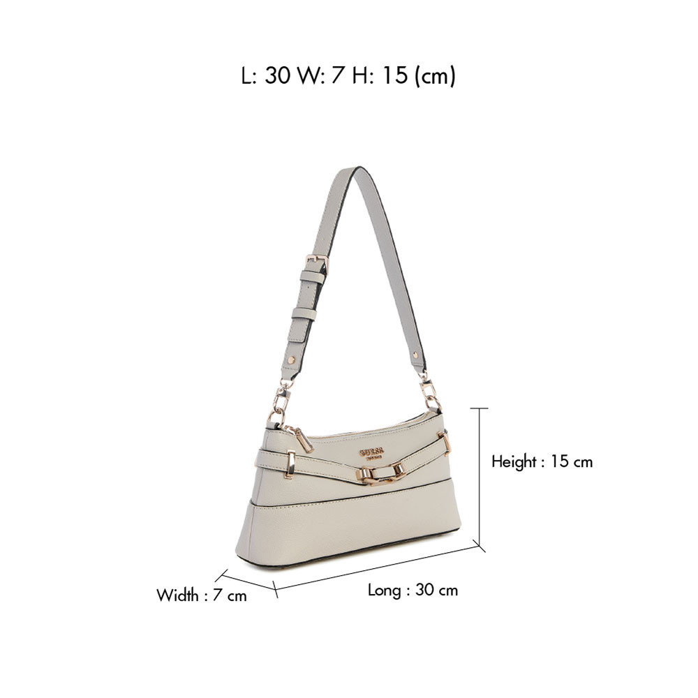 GUESS กระเป๋า รุ่น BG952717 SILVYE SHOULDER BAG สีขาว