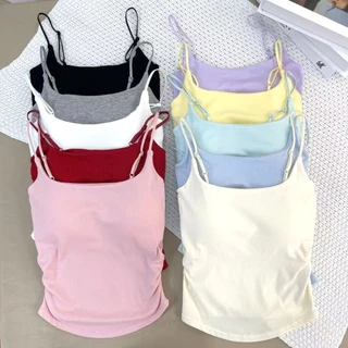 SP-16 สายเดี่ยวสีพื้น สายเดี่ยว มีฟองน้ำไม่ต้องใส่เสื้อใน เสื้อผ้าผู้หญิง ผ้าใส่สบาย พร้อมส่ง