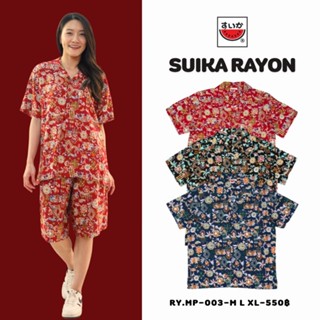 เสื้อแตงโม (SUIKA) เสื้อเชิ๊ตคอปกแขนสั้น  ลายสก๊อต (ผ้าไม่ยื…