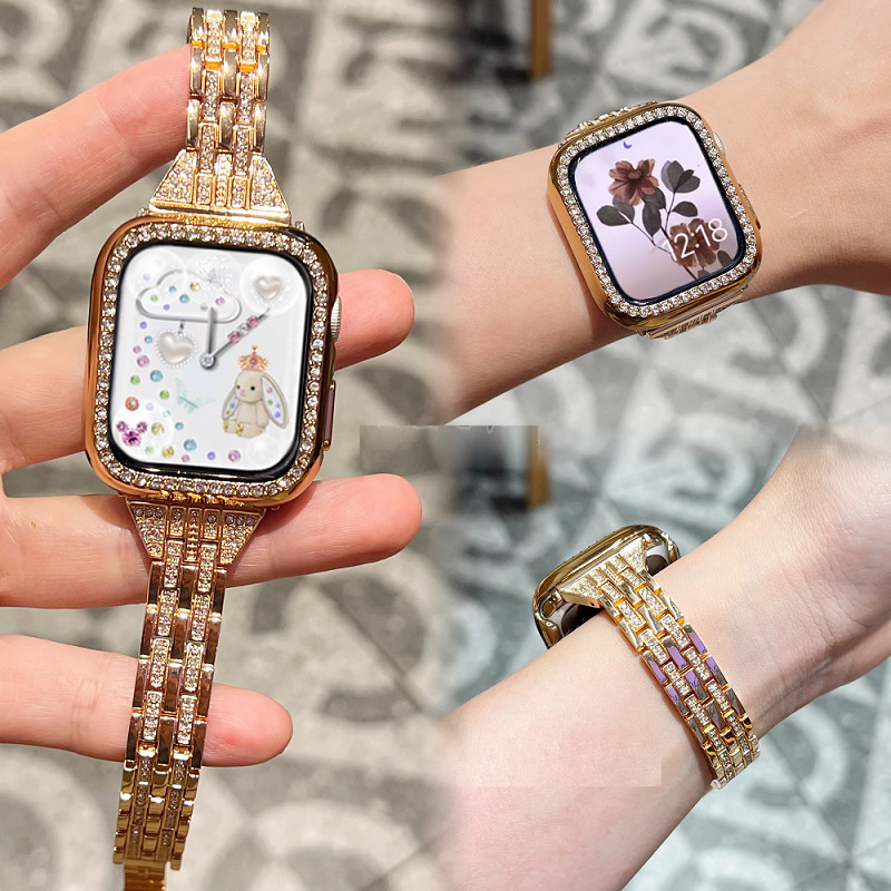 Bling Full Diamond Strap Case For Redmi watch 6 สาย Redmi Watch 5 Active Strap Bling เคส Redmi Watch 5 Active Case Redmi Watch 5 lite สาย Redmi Watch 4 Strap Redmi Watch 3 active Case Diamond Redmi Watch 4 สาย Redmi Watch 5 Active สาย Redmi watch 6 Strap