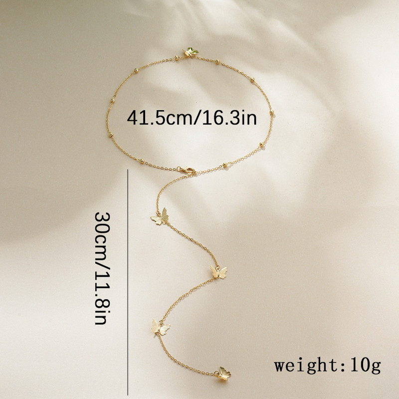 สร้อยคอเซ็กซี่ยาว สร้อยหลังเปิด จี้ผีเสื้อแฟชั่น สร้อยคอยาวของขวัญวันหยุดผู้หญิงเครื่องประดับ - รูปที่ 6