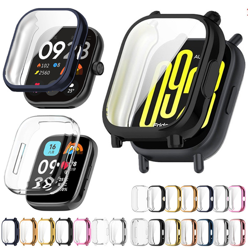 กรณีTPUสําหรับXiaomi Redmiนาฬิกา5 active/liteเต็มชุบป้องกันหน้าจอสําหรับRedmiนาฬิกา3 active/lite,Redmiนาฬิกา4อุปกรณ์เสริม