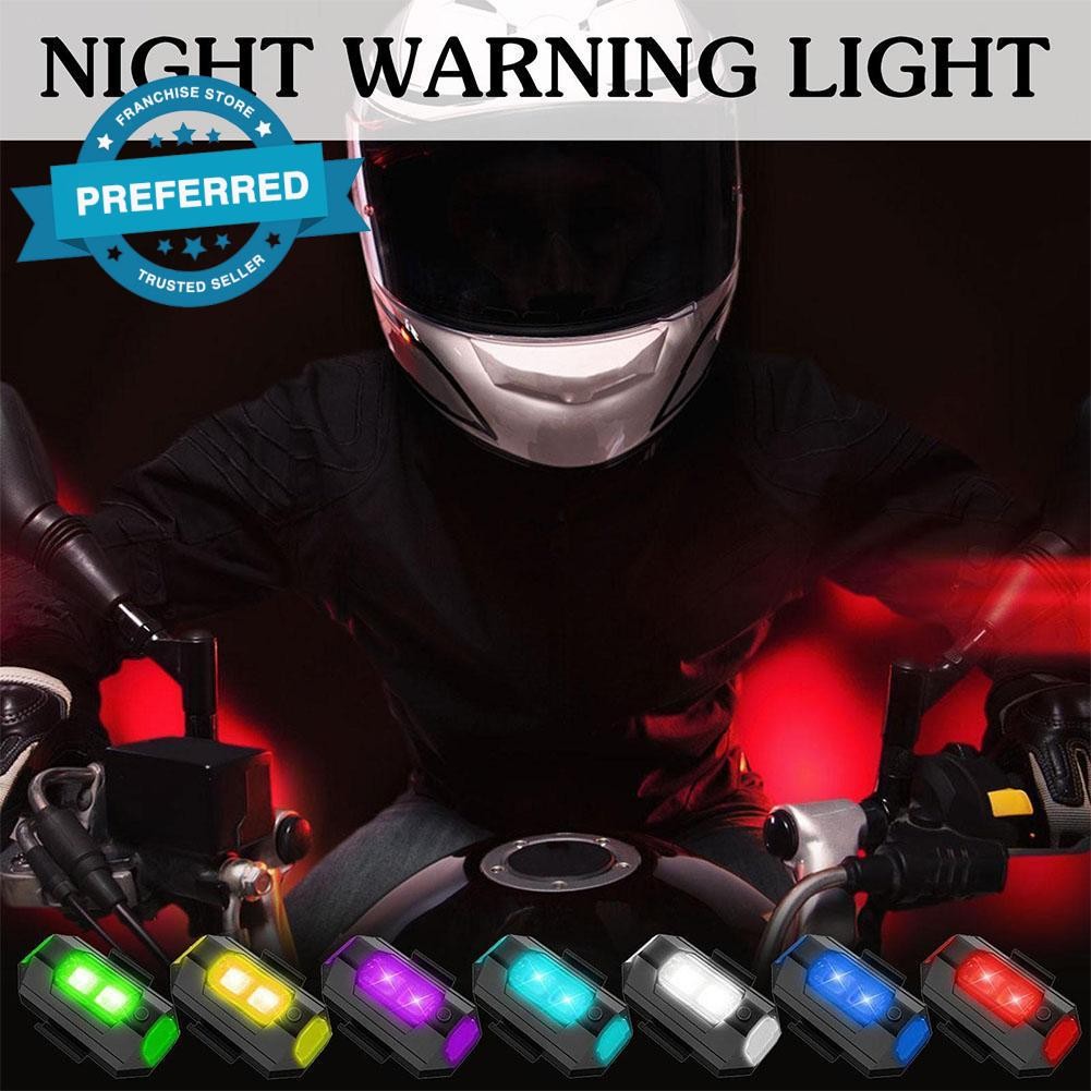 7 สี Usb ชาร์จ Led แฟลชไฟเตือนรถจักรยานยนต์ Drone เครื่องบินสําหรับกลางแจ้ง P2s8