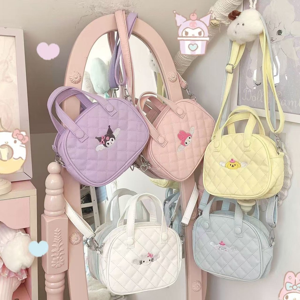 กระเป๋าสะพาย My Melody Bagpack Cinnamoroll Messenger Tote Y2k กระเป๋า Kuromi แต่งหน้า Crossbody กระเ