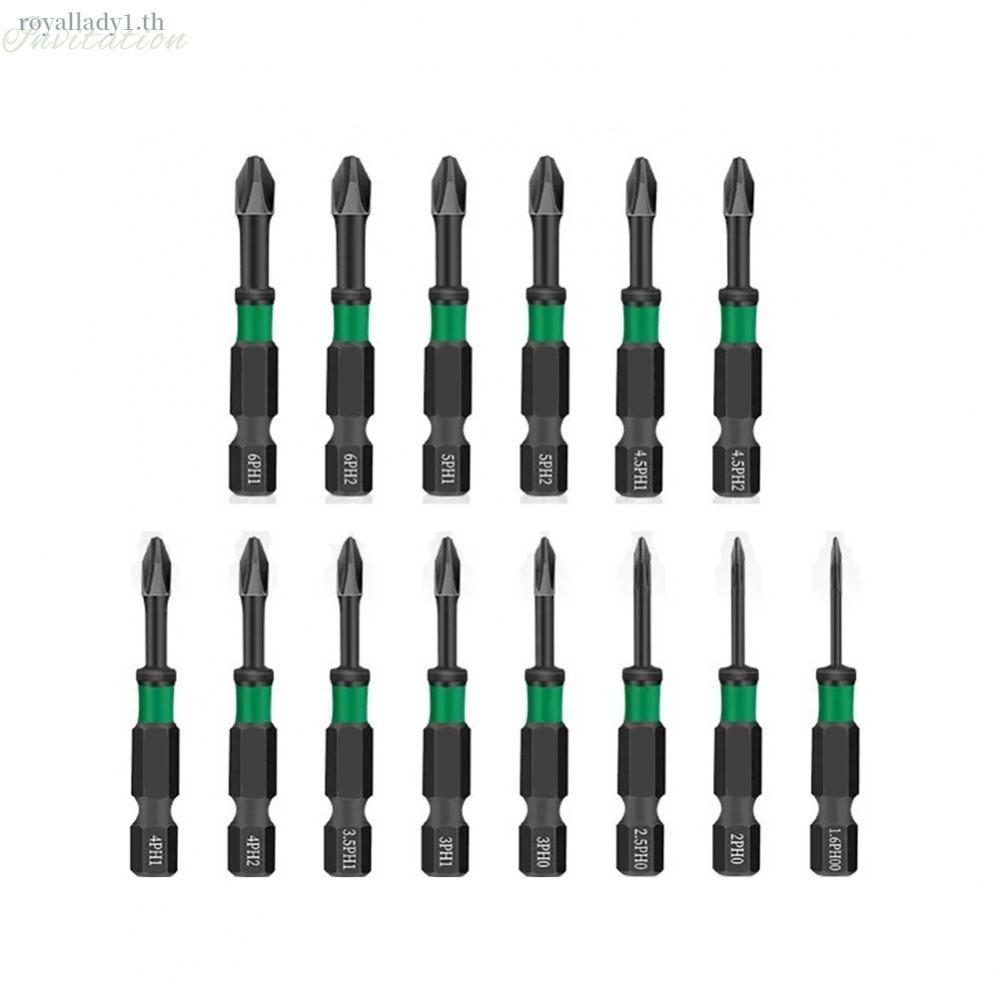 ชุดดอกไขควงแม่เหล็ก 14 ชิ้น 50 มม. PH00 PH0 PH1 ดอกไขควงข้าม