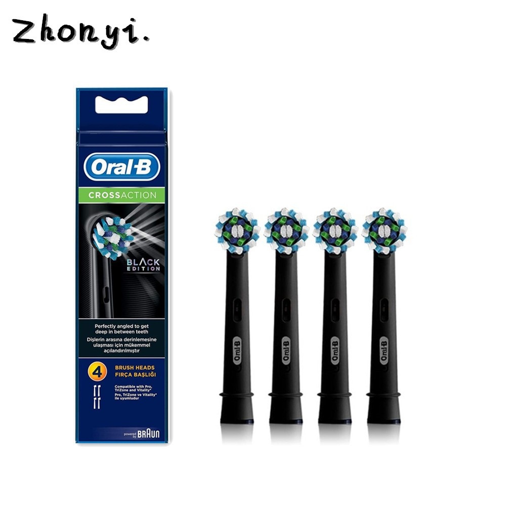 สําหรับ Oral B EB50 Cross Action แปรงสีฟันไฟฟ้าทําความสะอาดฟัน Gum Care หัวแปรงเปลี่ยนแปรงสีฟันโรตารีสําหรับผู้ใหญ่ (สีดํา/สีเขียว)