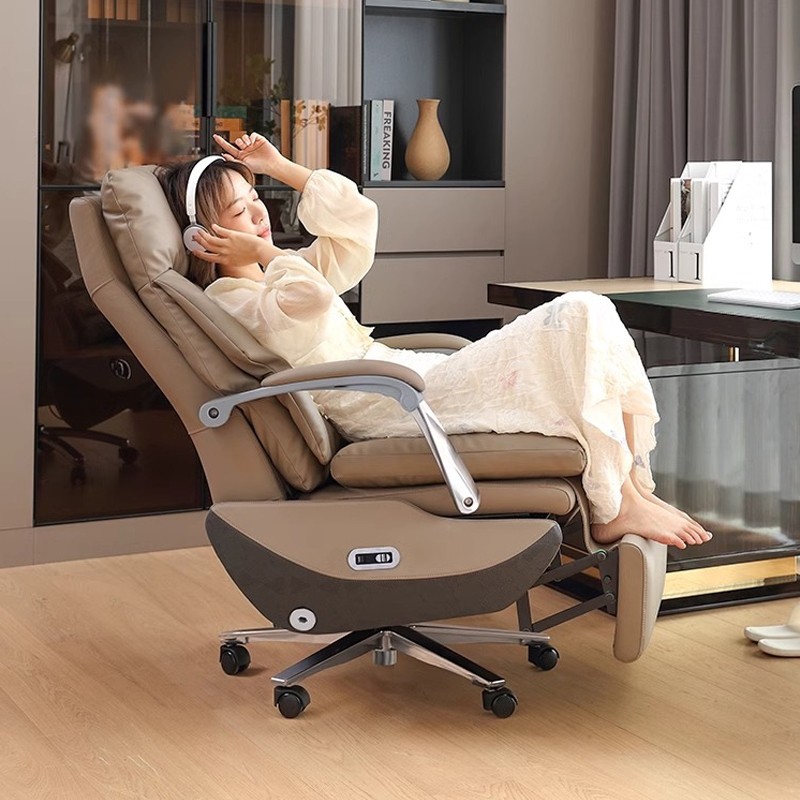 เก้าอี้สำนักงานไฟฟ้า เก้าอี้สำนักงานเก้าอี้ผู้บริหารเบาะนั่งสามารถปรับเอนได้เบาะหนังเก้าอี้คอมพิวเตอร์นั่งสบายระ - รูปที่ 6