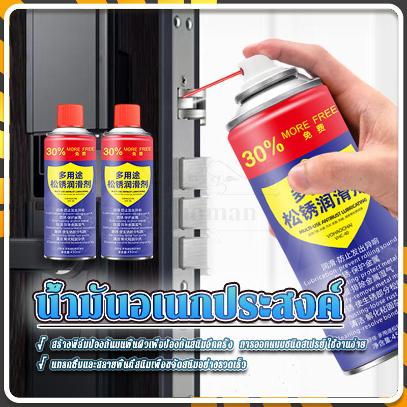 น้ำมันเอนกประสงค์ น้ำมันอเนกประสงค์ 450ML ไล่ความชื้น ป้องกันสนิ ใช้งานกับทุกพื้นผิว ทนทาน ไม่มีสารตกค้าง