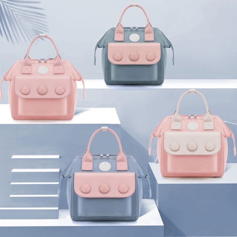 SOME อัพเกรด Oxford ผ้าผ้าอ้อมกระเป๋า Multifunctional Mom Bag Short Trip Mom Bag for Fashion Awake m