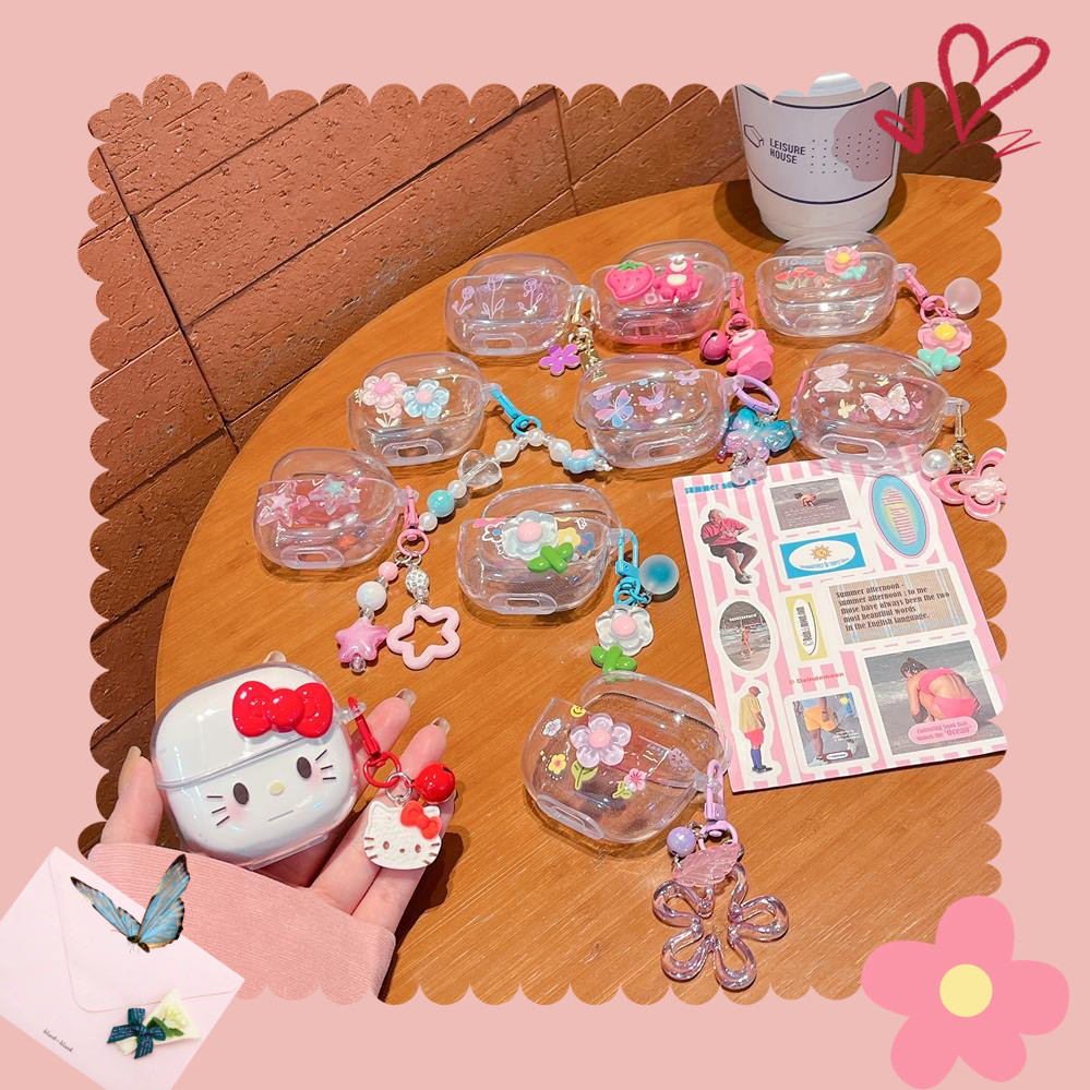 สําหรับ Redmi buds 6 Lite กรณีแฟชั่นผีเสื้อการ์ตูนซิลิโคนโปร่งใสหูฟัง Redmi buds 6lite กรณี