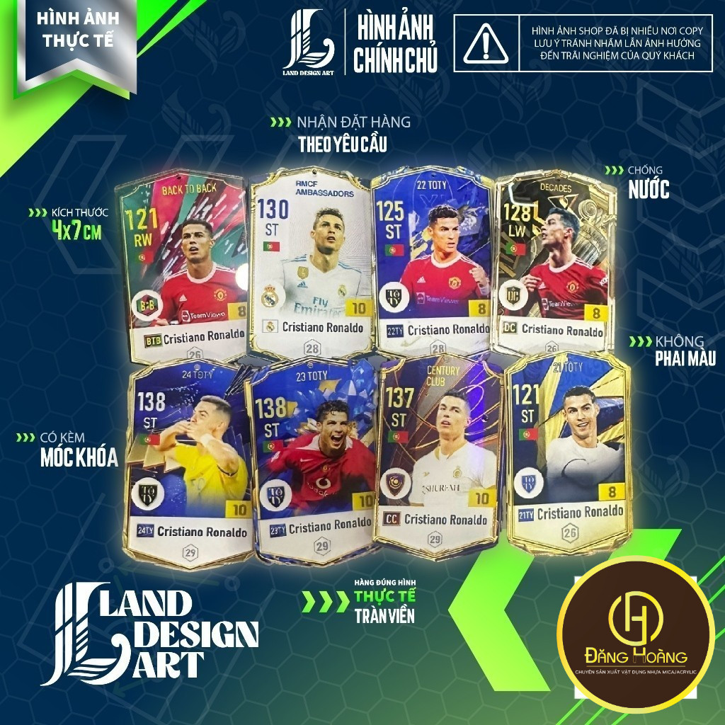Ronaldo CR7 - พวงกุญแจการ์ดเครื่องเล่น FO4 (FC Online)