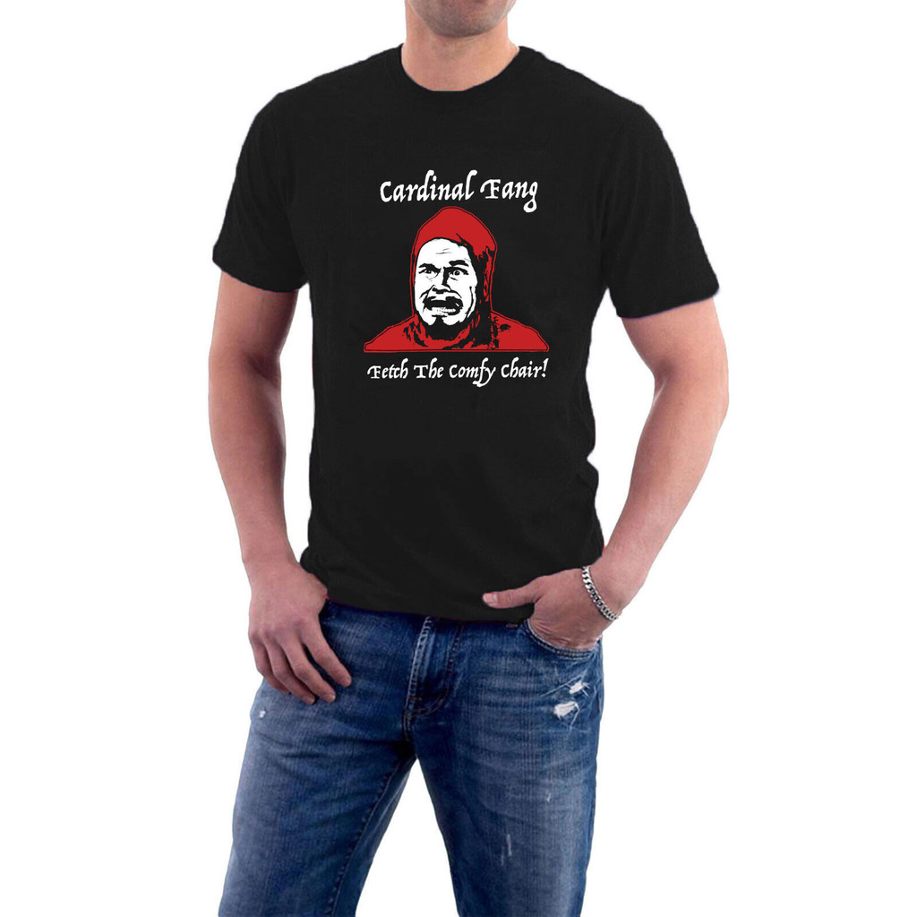 เสื้อยืดการตัดสินใจสเปน Cardinal Fang Monty Python Comfy Chair เสื้อยืดล้อเลียน