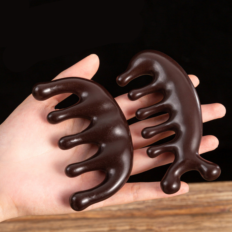 COD❤️ไม้กวางเขากวางนวดหนังศีรษะหวีร่างกายขูดคอขาหกกรงเล็บไม้จันทน์การไหลเวียนโลหิตหวีป้องกันไฟฟ้าสถิตย์-a.one - รูปที่ 2