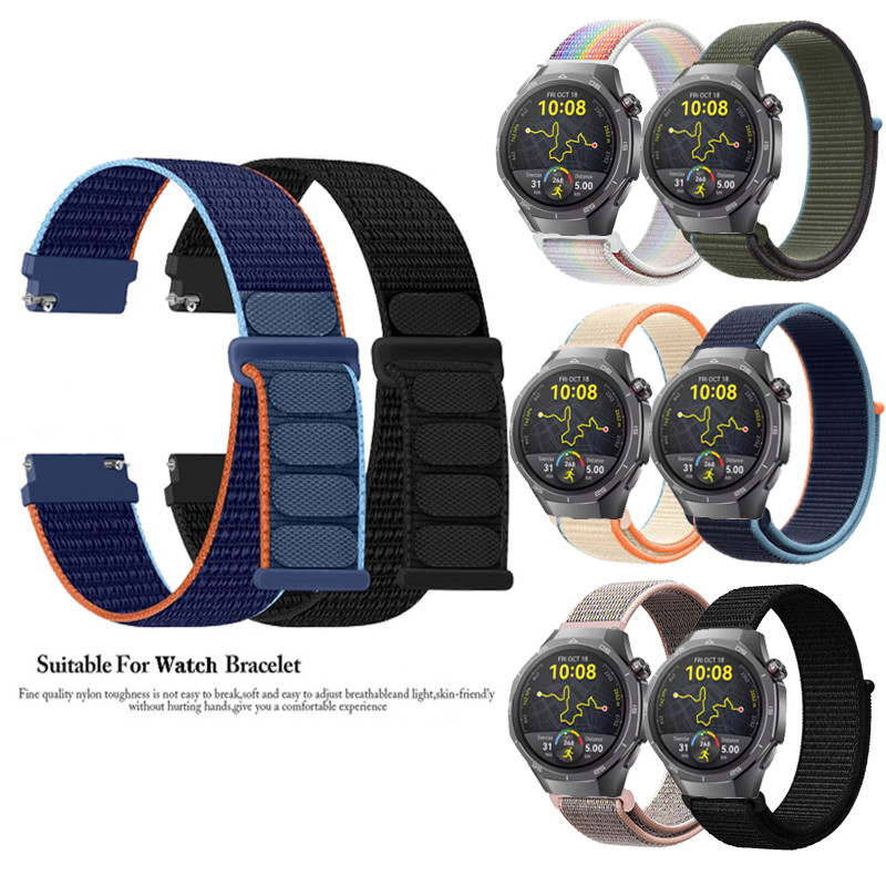 Universal 22 มม.สายไนลอนสําหรับนาฬิกา Huawei GT6 GT 5-4-3 46 มม.GT5 Pro / GT4 46 มม. / GT3 SE / GT 2 2e pro อะไหล่สาย Band