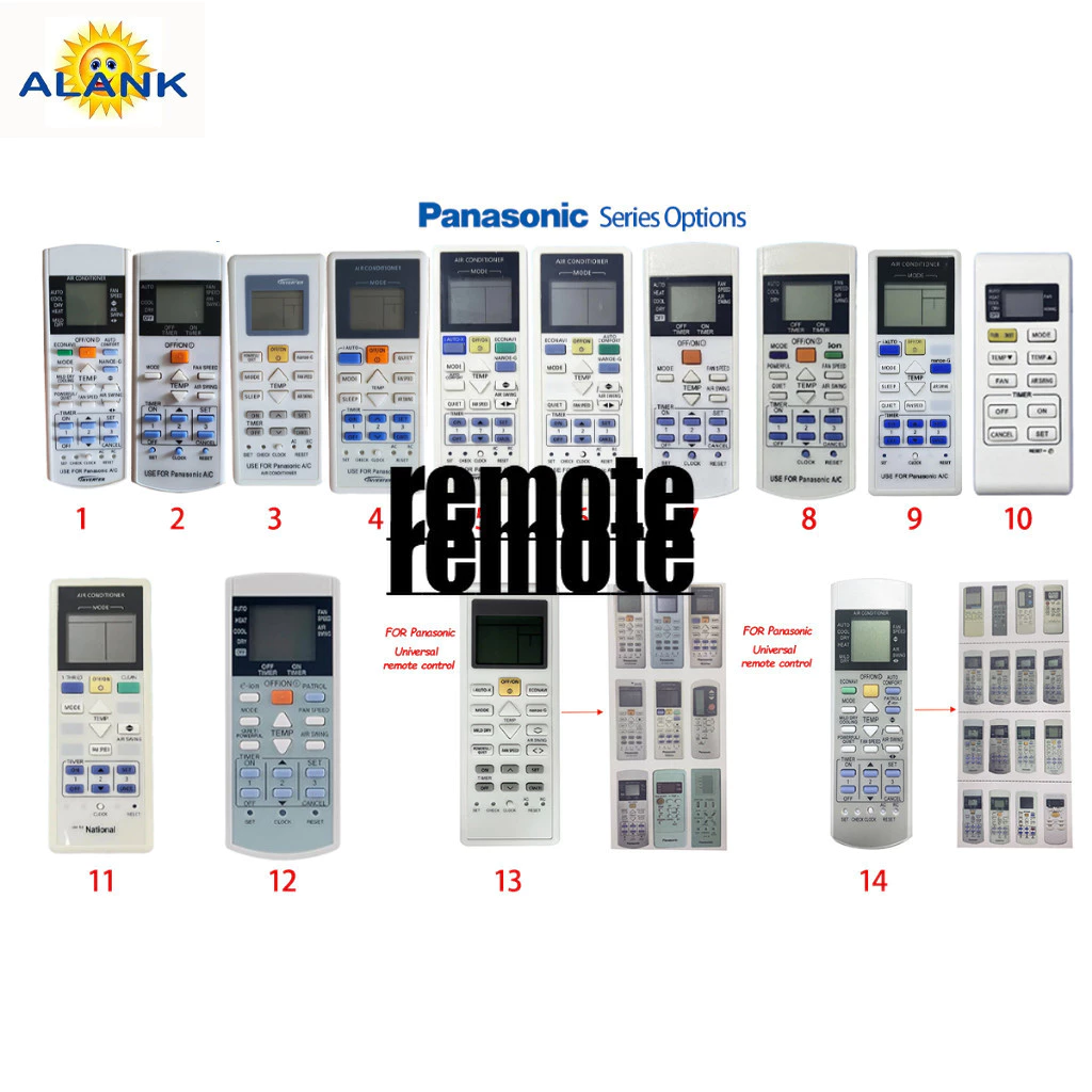 เหมาะสําหรับเครื่องอินเวอร์เตอร์ควบคุมระยะไกลเครื่องปรับอากาศของ Panasonic พร้อมฟังก์ชั่นทําความร้อนด้วยความเย็น econavi