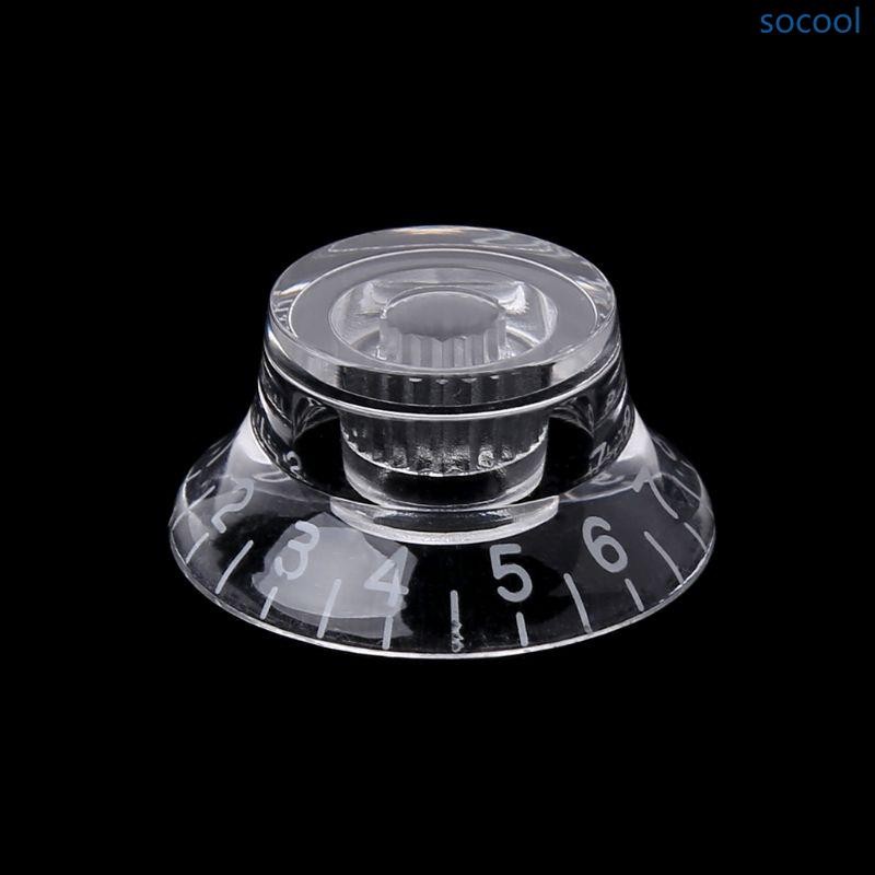 Soc * 1 ชิ้นปุ่มลูกบิด Bell Shape กีตาร์ Tone Volume Control สําหรับ LP กีตาร์อะไหล่ Transp