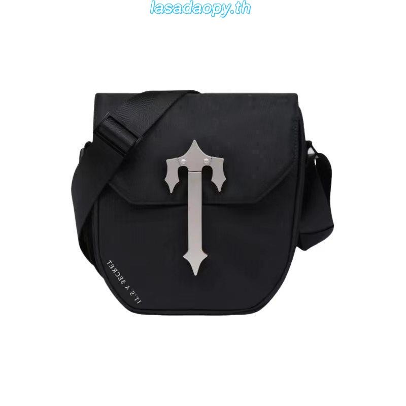 TRAPSTAR LONDON Bag Trapstar กระเป๋าสะพายไหล่ เมสเซนเจอร์ โลหะ สีเงิน สไตล์ลอนดอน สําหรับผู้ชาย