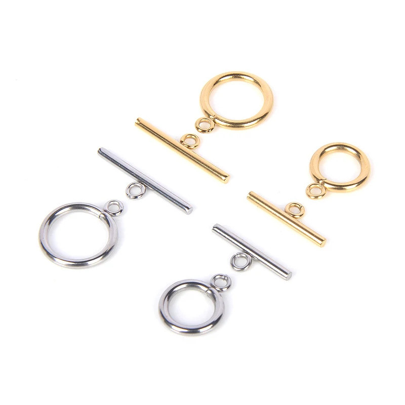 Xhn 10 ชุดสแตนเลส OT Clasp Toggle Clasps สําหรับเครื่องประดับ DIY ทําสร้อยคอตัวเชื่อมต่อสร้อยข้อมือตะขอหัตถกรรมอุปกรณ์เสริม
