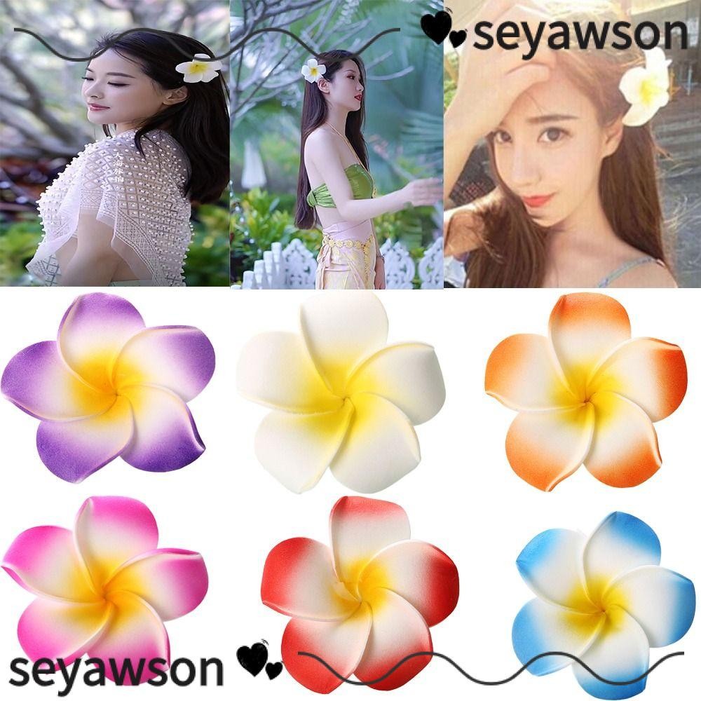 Seyawson กิ๊บติดผมทรงไข่, อุปกรณ์ปาร์ตี้สําหรับงานแต่งงานเจ้าสาวชายหาด Barrette วันหยุดดอกไม้ Headwear, ตกแต่งงานแต่งงานเป็ด Billed คลิปเครื่องประดับผมผม