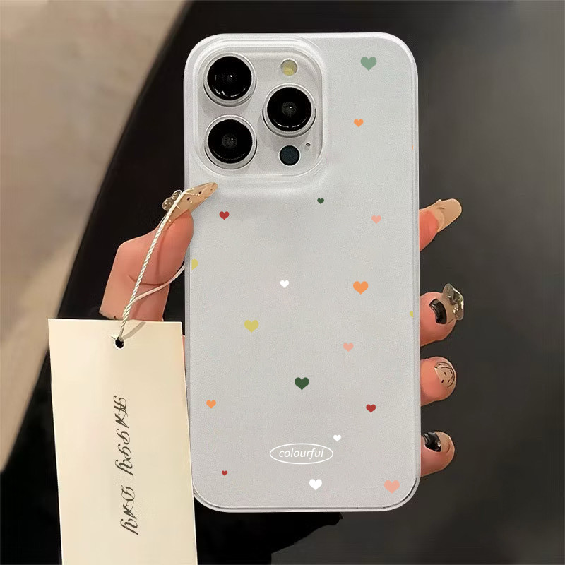 เคส ไอโฟน For iPhone 13 14 17 สากล เคสโทรศัพท์มือถืออะคริลิคใส รักเล็กๆน้อยๆที่มีสีสัน 11 12 ProMax 7 8Plus X XSMax XR