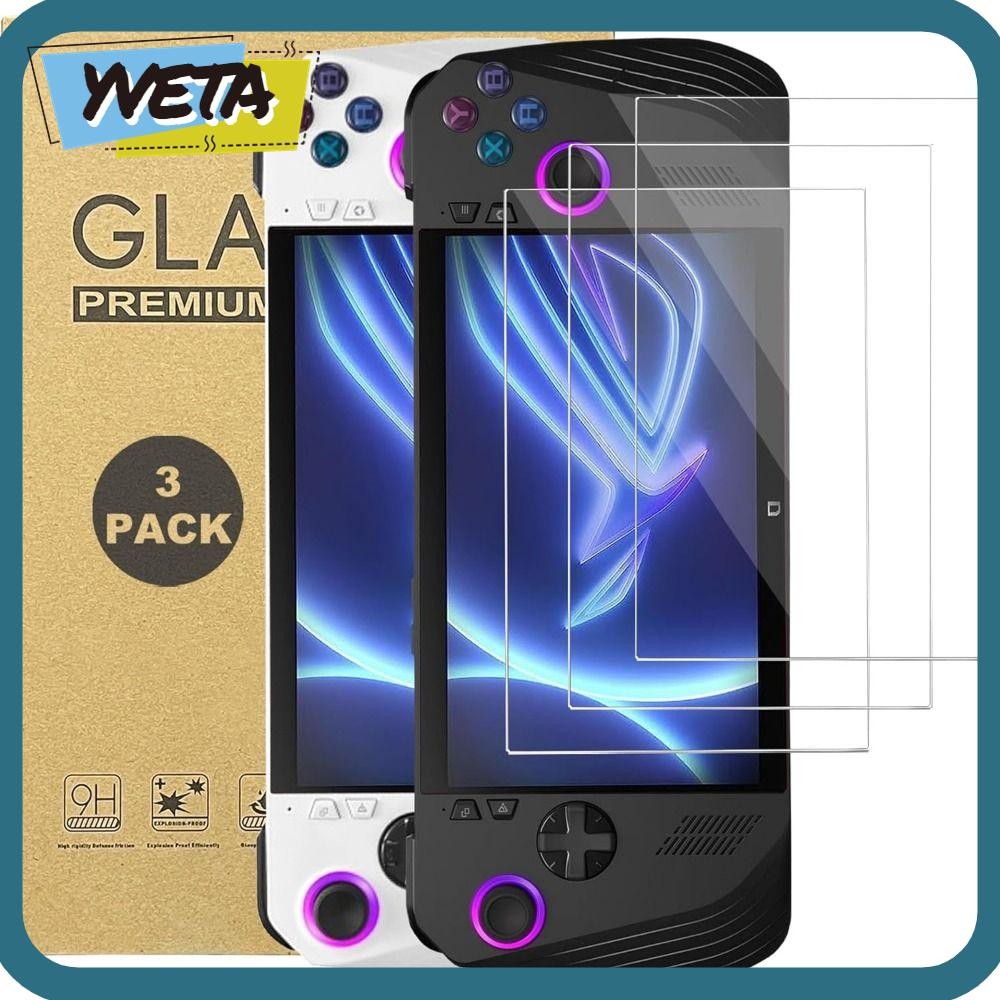 Yveta 3PCS เกมคอนโซลป้องกันหน้าจอ, 7 นิ้ว HD Gaming ฟิล์มป้องกันมือถือ, Professional Anti Scratch อุปกรณ์เสริม-proof กระจกนิรภัยสําหรับ ROG Ally X 2024