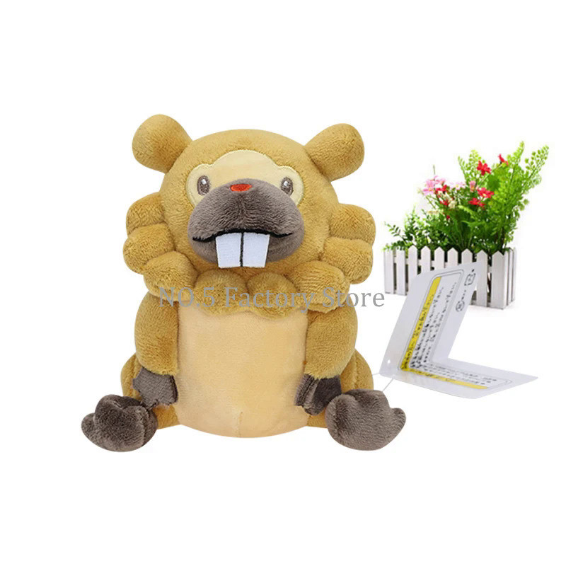 Pokemon Plush Toys Fit Bidoof Soft Stuffed Toys Japan Movie Anime Bidoof Bibarel Dolls Cute Christma