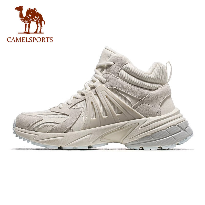 CAMEL SPORTS รองเท้าเดินป่ากลางแจ้ง Winter Plus Velvet Warm Cotton Snow Boots Womens Splash-Proof Non-Slip Wear-Resistant