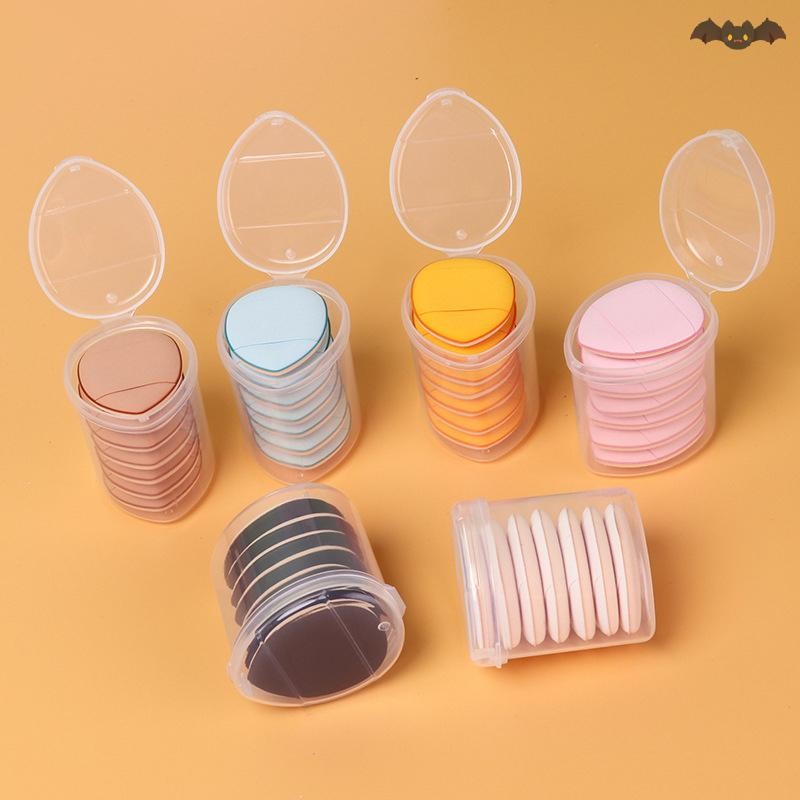 [PE] 7 ชิ้นขนาดเบาะเครื่องสําอางพัฟคอนซีลเลอร์รองพื้นรายละเอียดพัฟนิ้วชุดฟองน้ําแต่งหน้าเครื่องมือคว