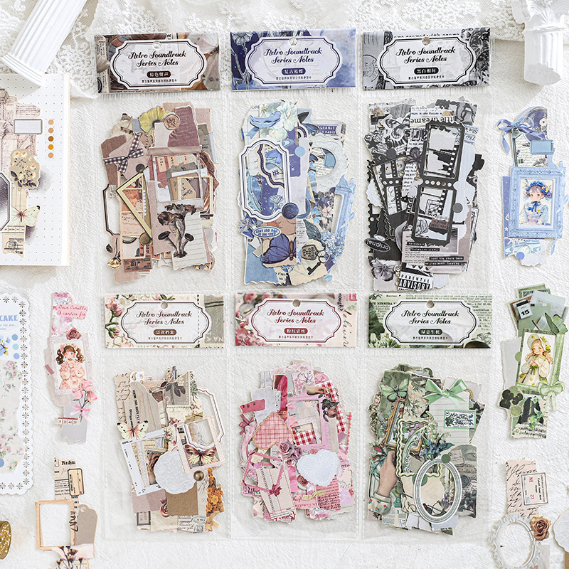 Journal Go 10 ชิ้นน่ารัก INS Hollow out วัสดุกระดาษตกแต่งไดอารี่อัลบั้ม Scrapbooking Collage วัสดุ Junk Journal สติกเกอร์