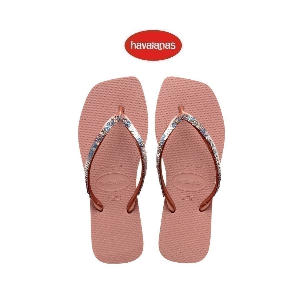 HAVAIANAS รองเท้าแตะผู้หญิง Slim Square Magic Sequin Flip Flop CROCUS ROSE 41482723544F_H3PIXX