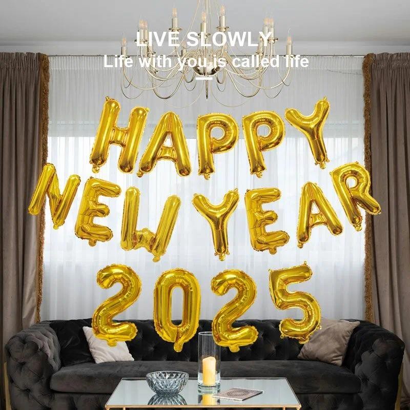 2025 ลูกโป่งคริสต์มาส ของตกแต่งคริสมาสต์ 4D ลูกโป่งฟอยล์คริสต์มาส นิ้ว 16 จัมโบ้ ของตกแต่งงานปาร์ตี้วันเกิดปีใหม่