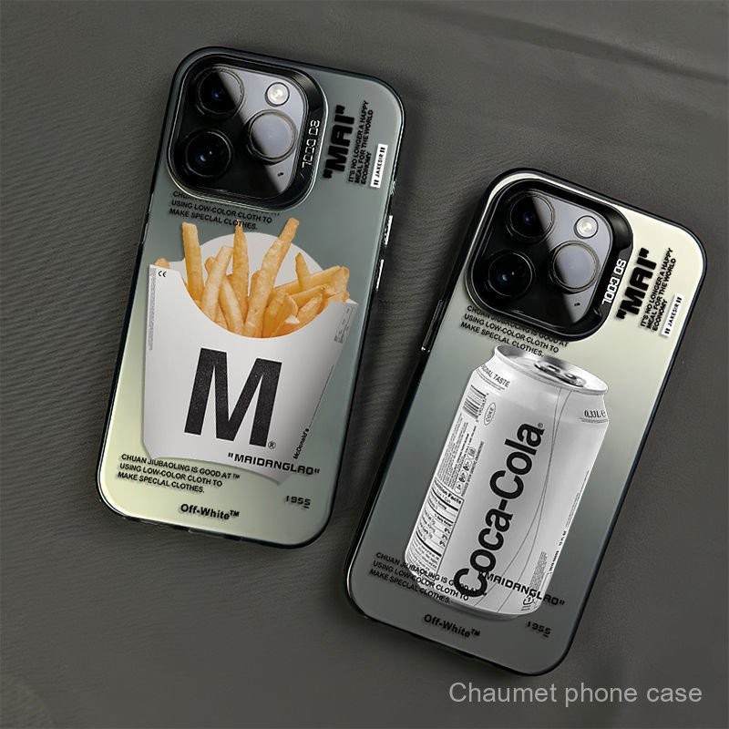 เฟรนช์ฟรายโคล่าเข้ากันได้กับเคสโทรศัพท์มือถือ iphone13กันกระแทก15เลเซอร์14PLUS กันกระแทก13PROMAX บุคลิกภาพ12อินเทรนด์11รูใหญ่ x XR XS MAX etk7