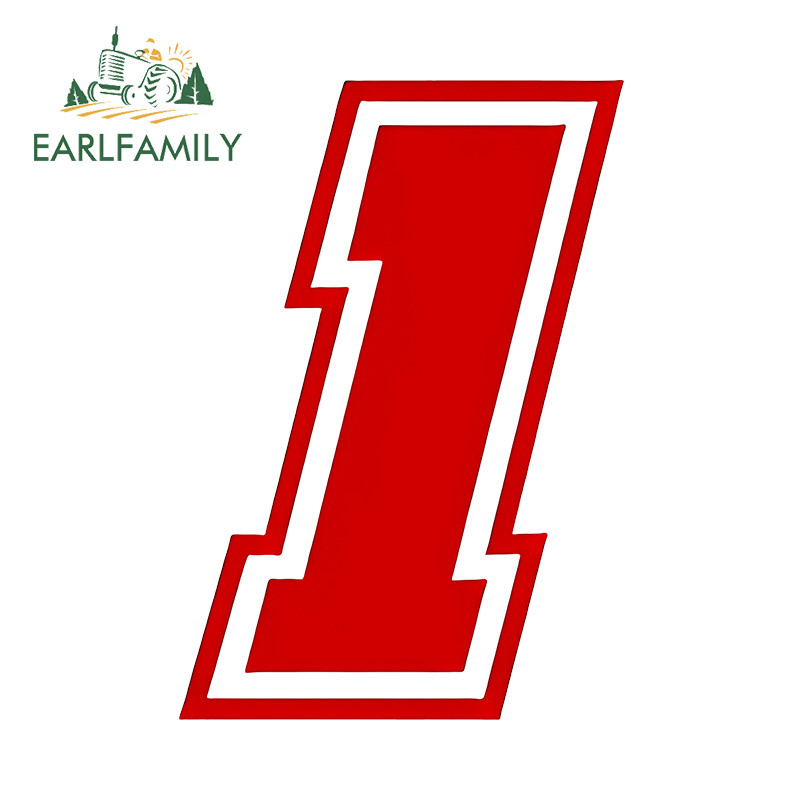 EARLFAMILY 13 ซม.Racing จํานวนรถสติกเกอร์ Windows กระเป๋าเดินทาง Decals Scratch-Proof ตลก Trunk กันชนตกแต่ง