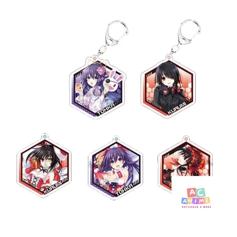 Date A Live Tokisaki Kurumi Yatogami Toka Himekawa Yoshino พวงกุญแจ