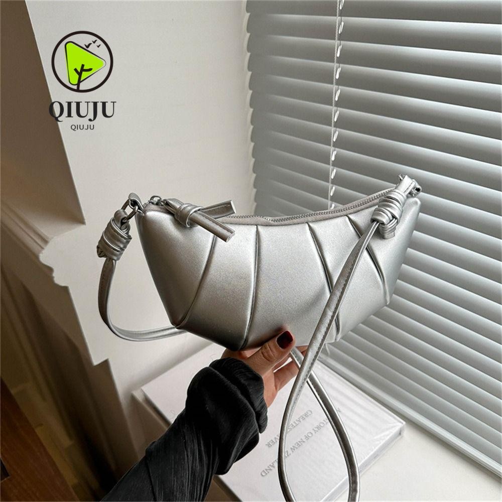 กระเป๋าถือ ชิวจู กระเป๋าสะพายไหล่ความจุขนาดใหญ่นุ่มแฟชั่นสีทึบ ปู่ หนัง การโกง กระเป๋าสําหรับผู้หญิงหญิง