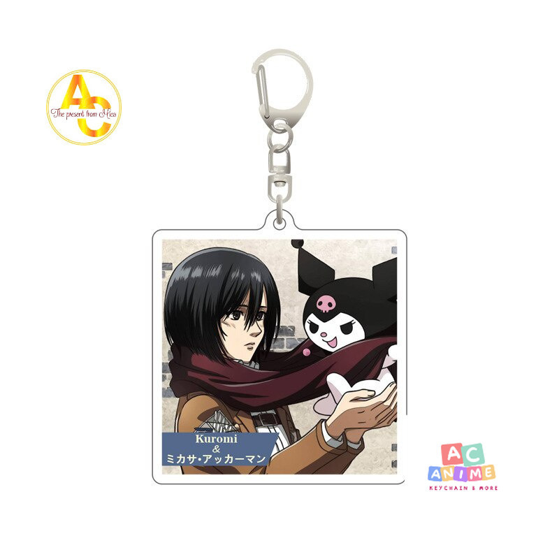 Attack on Titan พวงกุญแจอนิเมะผู้หญิง Eren Levi Mikasa Erwin