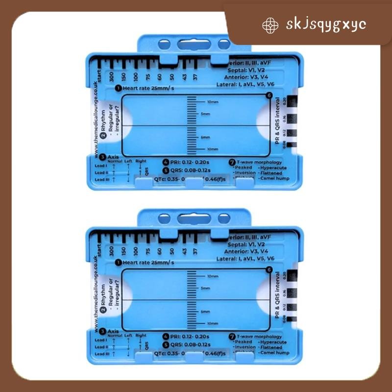 skjsqygxyc2PCS Ecg 7 Step Ruler ECG 7 Step Ruler สําหรับ ECG 7 Step ไม้บรรทัด ECG แบบพกพา ECG Assess