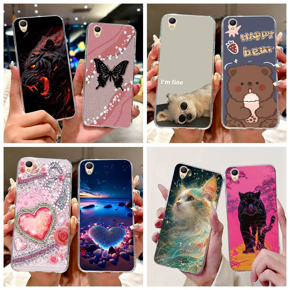 Oppo A37 กรณีความงามแฟชั่นผีเสื้อดอกไม้น่ารักการ์ตูนแมว Cool ตลกเคสโทรศัพท์ OppoA37 Oppo A 37 ฝาหลัง A37f A37fw A37m