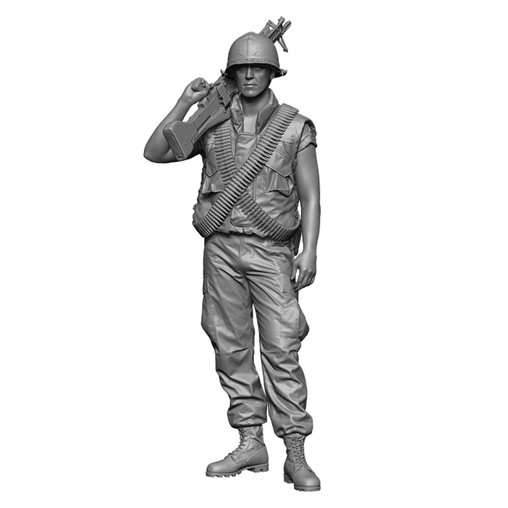 1/35 World War II US ทหาร, สงครามเวียดนาม, ทหารฟิกเกอร์โมเดลเรซิ่น, ธีมทหาร WWI, ชุดประกอบและไม่ได้ทาสี