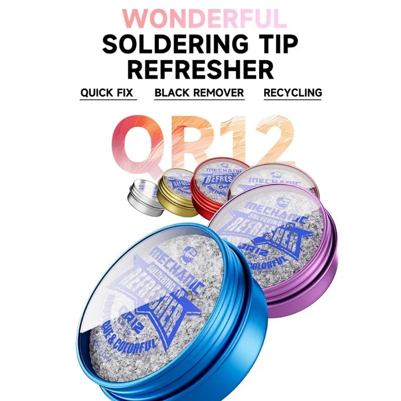 Mechanic QR12 หัวแร้ง Refresher Non-stick Tin Solder Cream Clean Paste Oxide Solder Iron Tip Refresh Tip Tinner Activator