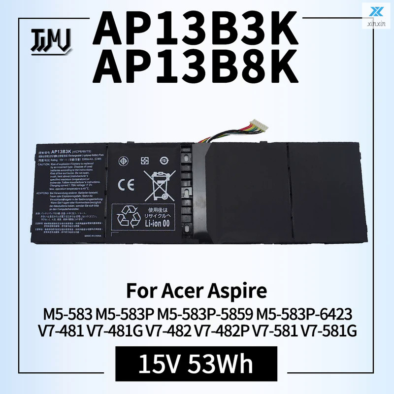 แบตเตอรี่ AP13B8K AP13B3K สำหรับ Acer Aspire M5-583 M5-583P M5-583P-5859 M5-583P-6637 M5-583P-9688 R