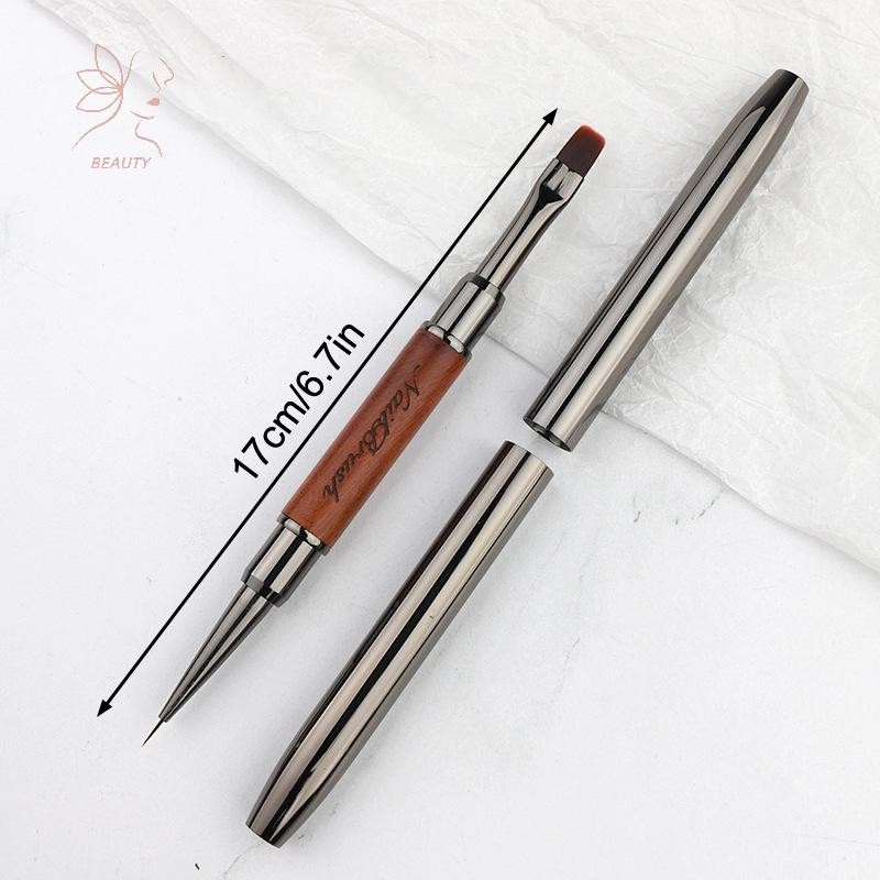 [maybeauty] ไม้จันทน์ Dual End เล็บกาวปากกา UV Gel แปรงเล็บภาพวาด Extension Gel เล็บสายแปรงเล็บเครื่องมือ {TH} - รูปที่ 3