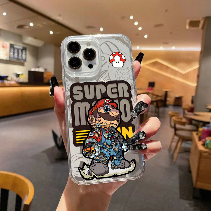 เคสโทรศัพท์หรูหราแบบไร้สายชาร์จได้สำหรับ IPhone 13 15 7Plus 16 14 12 11 Pro MAX 8 6 7 6S Plus X XR XS มาริโอซีรีส์ ราคา ถูกที่สุด ดีลบีเคเค แกลเลอรีภาพที่ 7