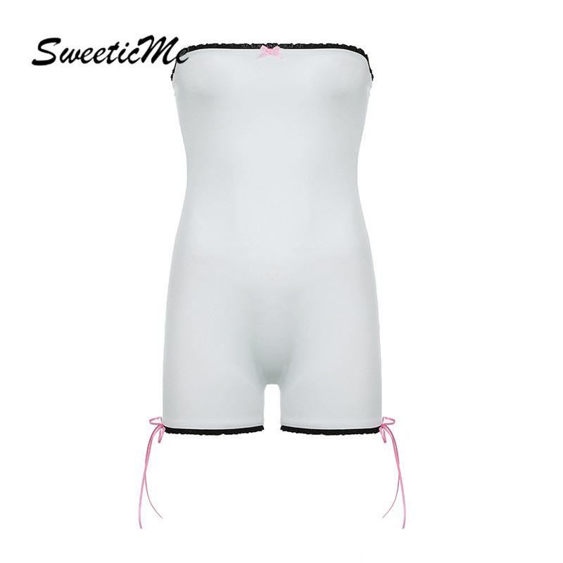 SweeticMe เพลย์สูทผูกเชือกแฟชั่นใหม่สําหรับผู้หญิง