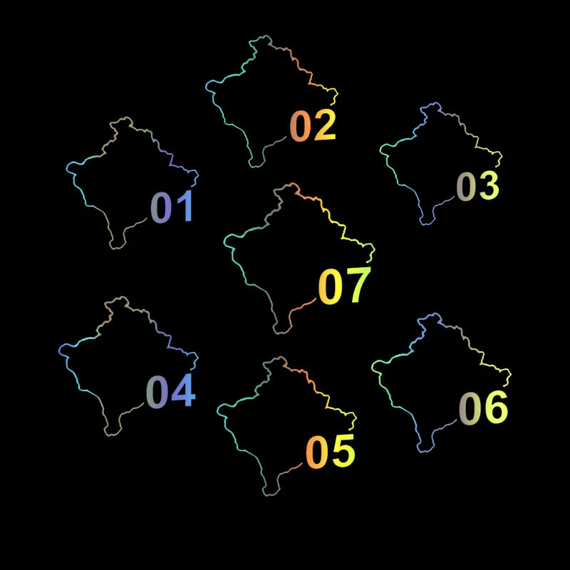 1pc for Kosovo Country Outline Area Code Car Sticker Waterproof Auto Decors on Bumper Window Trunk B