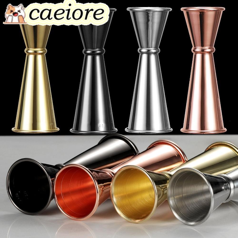 Caeiore 1oz 1.5oz Double Cocktail Jigger Double Bartender เครื่องดื่มถ้วยตวงพร้อมการวัดขนาดภายใน