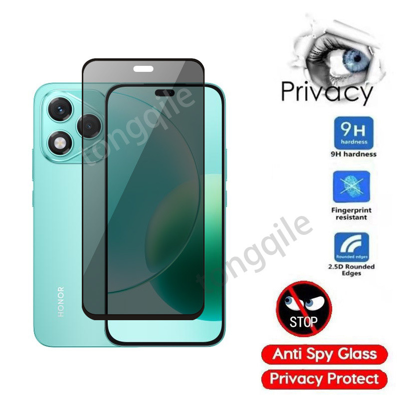 กระจกนิรภัยส่วนตัวสําหรับ Honor 400 Lite 5G 400Lite Honor400 2025 Anti-Spy คลุมทั้งหมดป้องกันหน้าจอ 