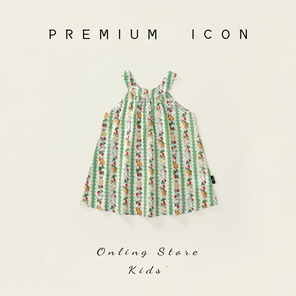 Hania kids ชุดเดรสกระโปรงแขนกุดลายกระต่าย ฤดูร้อน สไตล์เกาหลี พร้อมส่งในไทย – K4124877 ราคา ถูกที่สุด ดีลบีเคเค แกลเลอรีภาพที่ 2