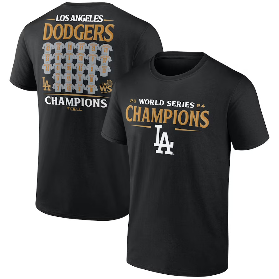 พร้อมสต็อก New Dodgers Los Angeles Dodgers World Series 100% Cotton NY Sports Short Sleeve T-Shirt 0