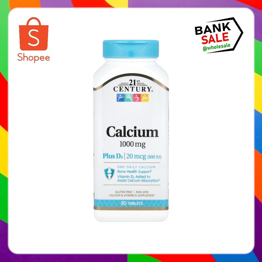 21st Century, Calcium Plus D3, 90 Tablets